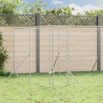 Outdoor Dog Kennel Silver 8x8x2 m Galvanised Steel