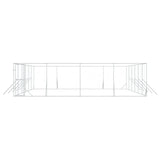 Outdoor Dog Kennel Silver 8x12x2 m Galvanised Steel