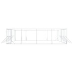 Outdoor Dog Kennel Silver 8x12x2 m Galvanised Steel
