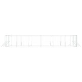 Outdoor Dog Kennel Silver 8x12x2 m Galvanised Steel