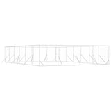 Outdoor Dog Kennel Silver 8x12x2 m Galvanised Steel