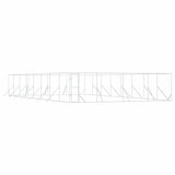Outdoor Dog Kennel Silver 8x16x2 m Galvanised Steel