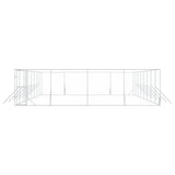 Outdoor Dog Kennel Silver 8x16x2 m Galvanised Steel