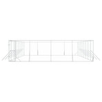Outdoor Dog Kennel Silver 8x16x2 m Galvanised Steel