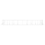 Outdoor Dog Kennel Silver 8x16x2 m Galvanised Steel - Rear View