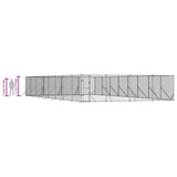 Outdoor Dog Kennel Silver 8x16x2 m Galvanised Steel - Extra Image