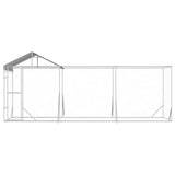 Outdoor Dog Kennel with Roof Silver 6x2x2.5 m Galvanised Steel
