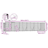 Outdoor Dog Kennel with Roof Silver 10x2x2.5 m Galvanised Steel