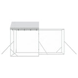 Outdoor Dog Kennel with Roof Silver 4x4x2.5 m Galvanised Steel