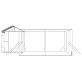 Outdoor Dog Kennel with Roof Silver 6x6x2.5 m Galvanised Steel