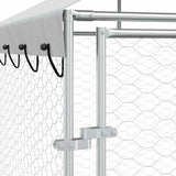 Outdoor Dog Kennel with Roof Silver 6x6x2.5 m Galvanised Steel