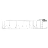 Outdoor Dog Kennel with Roof Silver 10x6x2.5 m Galvanised Steel