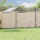 Outdoor Dog Kennel with Roof Silver 10x6x2.5 m Galvanised Steel