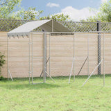 Outdoor Dog Kennel with Roof Silver 10x6x2.5 m Galvanised Steel