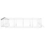 Outdoor Dog Kennel with Roof Silver 10x8x2.5 m Galvanised Steel