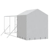 Outdoor Dog Kennel with Roof Silver 2x6x2.5 m Galvanised Steel