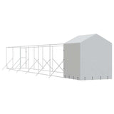 Outdoor Dog Kennel with Roof Silver 2x14x2.5 m Galvanised Steel