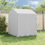 Outdoor Dog Kennel with Roof Silver 2x14x2.5 m Galvanised Steel