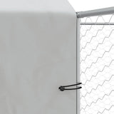 Outdoor Dog Kennel with Roof Silver 10x6x2.5 m Galvanised Steel