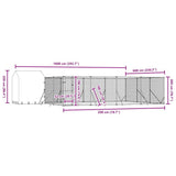 Outdoor Dog Kennel with Roof Silver 10x6x2.5 m Galvanised Steel