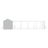 Outdoor Dog Kennel with Roof Silver 10x10x2.5 m Galvanised Steel