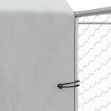 Outdoor Dog Kennel with Roof Silver 12x12x2.5 m Galvanised Steel