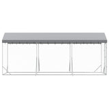 Outdoor Dog Kennel with Roof Silver 2x6x2.5 m Galvanised Steel