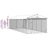 Outdoor Dog Kennel with Roof Silver 3x9x2.5 m Galvanised Steel - Extra Image