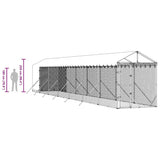 Outdoor Dog Kennel with Roof Silver 2x14x2.5 m Galvanised Steel - Extra Image
