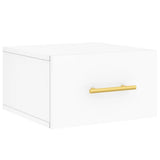Wall-mounted Bedside Cabinet White 35x35x20 cm - Front View