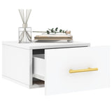 Wall-mounted Bedside Cabinet White 35x35x20 cm - Top-Down View