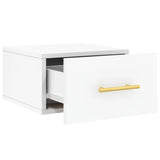 Wall-mounted Bedside Cabinet White 35x35x20 cm - Rear View