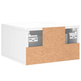 Wall-mounted Bedside Cabinet White 35x35x20 cm - Low Angle