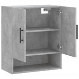 Wall Cabinet Concrete Grey 60x31x70 cm Engineered Wood - Rear View