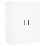 Wall Mounted Cabinet White 69.5x34x90 cm Engineered Wood - Front View