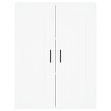 Wall Mounted Cabinet White 69.5x34x90 cm Engineered Wood - Rear View