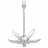 Folding Anchor Silver 1.5 kg Malleable Iron - Side View