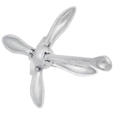 Folding Anchor Silver 1.5 kg Malleable Iron - Top-Down View