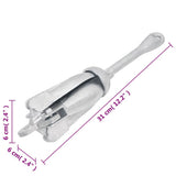 Folding Anchor Silver 1.5 kg Malleable Iron - Low Angle