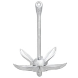 Folding Anchor with Rope Silver 3.2 kg Malleable Iron - Rear View