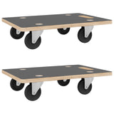 Transport Trolleys 2 pcs Rectangular 60x40x11.5 cm 250 kg - Front View