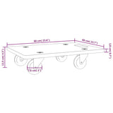 Transport Trolleys 2 pcs Rectangular 60x40x11.5 cm 250 kg