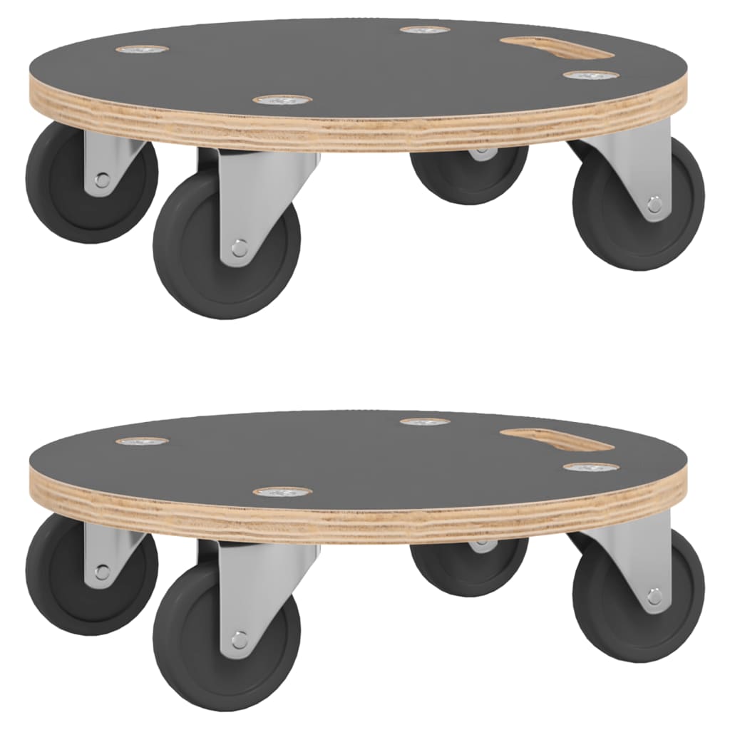 Transport Trolleys 2 pcs Round ?8x11.5 cm 250 kg