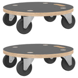Transport Trolleys 2 pcs Round ?8x11.5 cm 250 kg