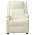 Electric Massage Chair Cream Faux Leather