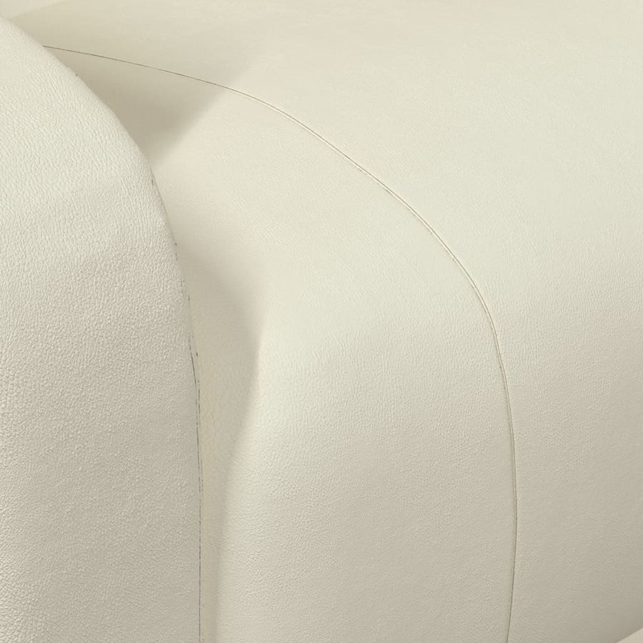Electric Massage Chair Cream Faux Leather