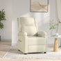 Electric Massage Chair Cream Faux Leather