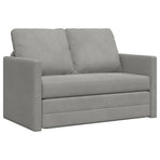 Floor Sofa Bed 2-in-1 Light Grey 122x204x55 cm Velvet