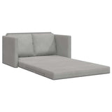 Floor Sofa Bed 2-in-1 Light Grey 122x204x55 cm Velvet