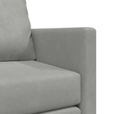 Floor Sofa Bed 2-in-1 Light Grey 122x204x55 cm Velvet - Extra Image